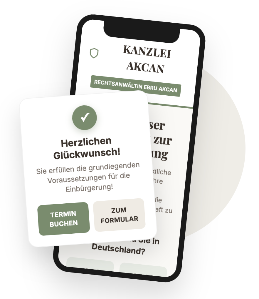 Einbürgerung Schnelltest Kanzlei Akcan